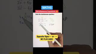 Simultaneous Equations ⚠️ [upl. by Leinahtan]