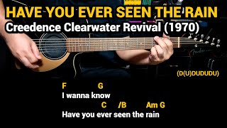 Have You Ever Seen The Rain  Creedence Clearwater Revival 1970 Easy Guitar Chords Tutorial Lyrics [upl. by Nightingale]