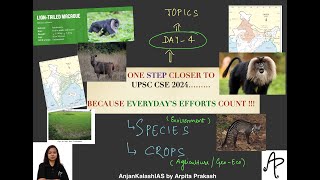 DAY 4 ONE STEP closer to CSE 2024  REVISION  PYQs  Species  Environment  Crops  Agriculture [upl. by Sommers776]