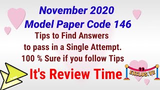 November 2020 Paper Code 146 Model Paper With Searching Tips [upl. by Savvas]