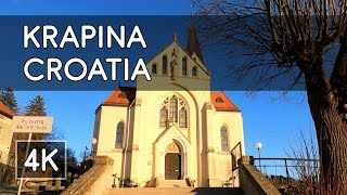 Walking Tour Krapina Croatia  4K UHD Virtual Travel [upl. by Aihsile]