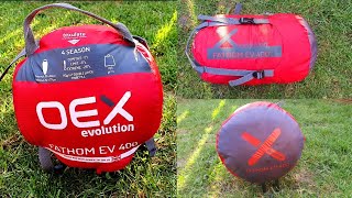 OEX FATHOM EVOLUTION 400 SLEEPING BAG REVIEW SHOWING YOU THIS AFTER A 3 OVERNIGHT WINTER CAMP [upl. by Courtland]