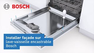 Comment installer la façade sur un lavevaisselle encastrable Bosch   Bosch Home France [upl. by Anahpos604]