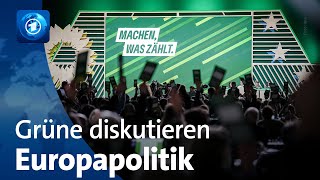 GrünenParteitag Delegierten diskutieren über Europa und Asylpolitik [upl. by Katti56]