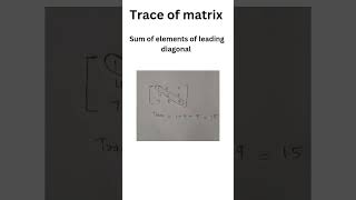 S4 BA Economics Mathematical Methods for economicsKerala university1 mark questionsTrace of matrix [upl. by Giule]