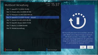 Dreambox onetwo GPT Multiboot with openATV [upl. by Halullat199]