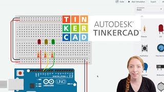 LEDs amp Breadboards With Arduino in Tinkercad [upl. by Eillat888]