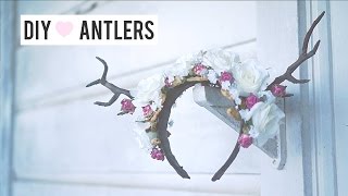 Deer Antler DIY Halloween Headpiece Costume Floral Fawn [upl. by Rotce]