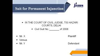 suit for permanent injunction by Rahul Arora [upl. by Drabeck]