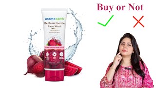 Mamaearth Beetroot Gentle Face Wash  mamaearth face wash for pink glow  Buy or not  Honest review [upl. by Agnizn758]