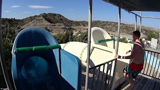 Too Twisted Water Slide at WaterPark Faliraki [upl. by Reseta]