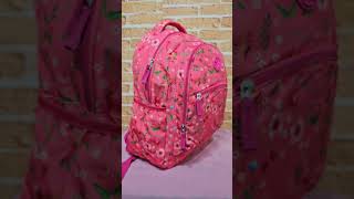 Review Completo da Mochila Capricho Student Rosa Floral Sestini 07597808 [upl. by Serdna]