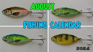 August fishing calendar dates [upl. by Haerdna702]