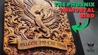 Mesmerizing 3D Phoenix Carving on Padauk Wood [upl. by Jarv]