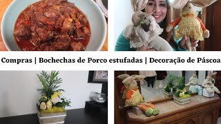 Compras Bochechas de Porco estufadas  Decoração de Páscoa [upl. by Aennaej]