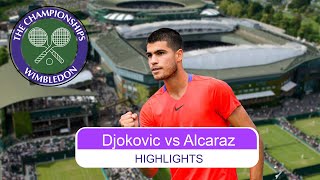 Carlos Alcaraz vs Novak Djokovic  Wimbledon 2024 Final  Highlights Recap [upl. by Beatty]