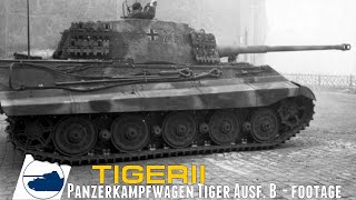 Rare WW2 Tiger II quotKönigstigerquot Panzerkampfwagen Tiger Ausf B  Footage [upl. by Mullins]