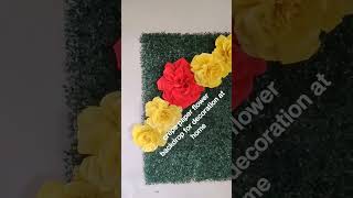 Giant Crepe paper flower backdrop for decoration Background decoration ideas DIY PaperSaiarts [upl. by Airalednac]