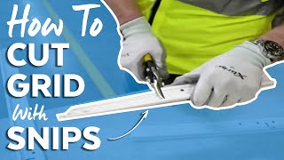 How to Cut Grid With Snips  Armstrong Ceiling Solutions [upl. by Sik]