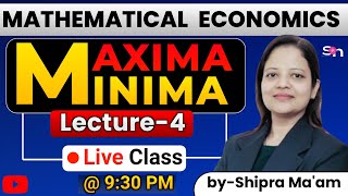 Introduction to Mathematical Economics  2Maxima Minima  Mathematical Economics [upl. by Neau]