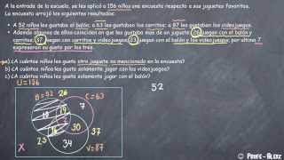 Diagramas de Venn problema 210  Tres conjuntos [upl. by Llatsyrc377]