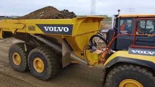 Groot groter Grensmaas  Volvo A60H dumper [upl. by Naasar]