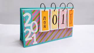 DIY Easy Desk Calendar 2021  Desk Decor [upl. by Jarvis]