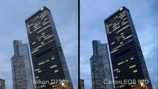 Canon EOS 60D vs Nikon D7000 Low Light [upl. by Zurc]