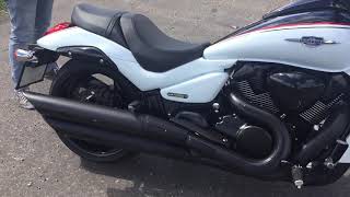 Suzuki Boulevard M1800r exhaust sound [upl. by Allertse]