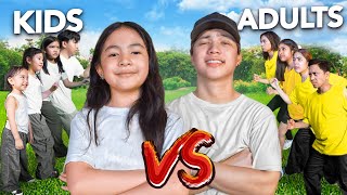 KIDS VS ADULTS Challenge With Kuya Jhong amp Sarina  Ranz and Niana [upl. by Attekal]