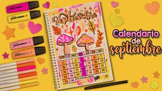 Cómo hacer tu CALENDARIO de SEPTIEMBRE  bulletjournal calendar september fall autumn [upl. by Yesnikcm]