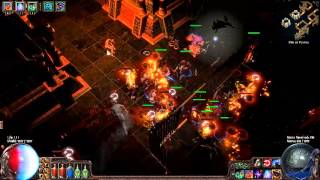 Path of Exile Summoner build with burned miscreation spectres [upl. by Ennairod]