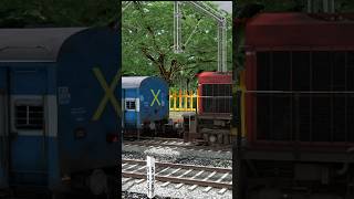 WDM3D COUPLING ICF BLUE EXPRESS TRAIN  BUMPY RAILROAD  RAILWORKS  TRAIN SIMULATOR । shorts [upl. by Yorke]