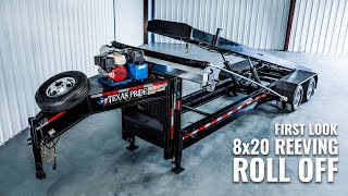 First Look 8x20 Reeving Roll Off Trailer  Texas Pride Trailers [upl. by Edrock772]