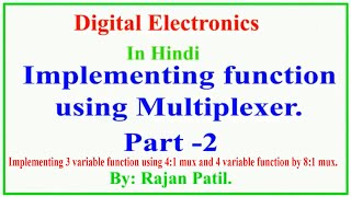 Implemetation of function using multiplexer part2 [upl. by Imoyaba394]