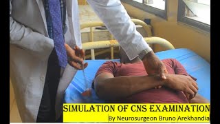 SIMULATION OF CNS EXAMINATION BY NEUROSURGEON BRUNO AREKHANDIA [upl. by Ayekim62]