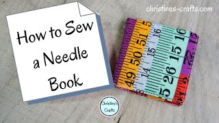 HOW TO MAKE A NEEDLE BOOK  Easy Beginner Sewing Project Needle Case [upl. by Adham56]