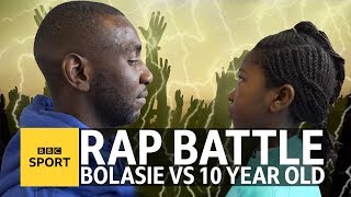 Yannick Bolasies rap battle with 10yearold schoolgirl  BBC Sport [upl. by Erdna151]