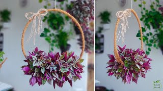 How to Make Hanging Ring Plants Decoration  Hanging Planters  Indoor Hanging PlantsGREEN DECOR [upl. by Burny]