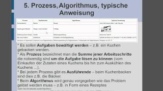 5 Prozess Algorithmus typische Anweisung [upl. by Braca674]