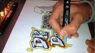 Learn to draw  Graffiti letters character [upl. by Malda]