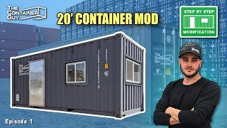 Step by Step 20’ Shipping Container Modification [upl. by Atnamas849]