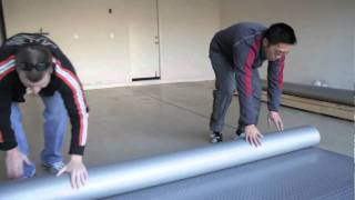 How to Install Garage Flooring Rolls [upl. by Neelac22]