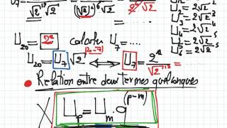 Suite geometrique 2iemme année [upl. by Aisatan]