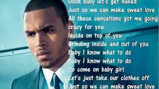 Chris Brown  Sweet Love Lyrics HD [upl. by Eatnoled]