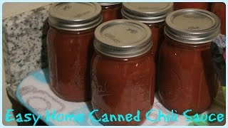 HOME CANNED CHILI SAUCE [upl. by Neik]