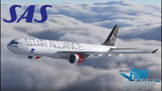 SAS A330300  DEPARTURE OUT OF SFO  MICROSOFT FLIGHT SIM 2020 [upl. by Gilligan]