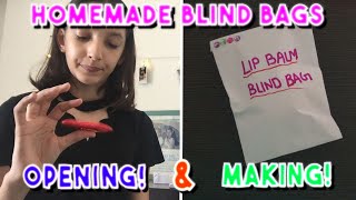 HOMEMADE BLIND BAGS OPENING  HOW TO MAKE HOMEMADE BLIND BAGS  KARINA M [upl. by Ahsirk673]