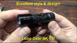 Loop Gear SK 03 Flashlight Kit Review 1000 lumens Phillips LED and six 4500k side LEDs [upl. by Eilssel]