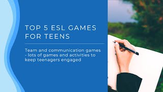 Top 5 ESL Games for Teens  Fun TEFL Activities for Middle School and High School Students [upl. by Atcliffe539]